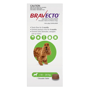 Bravecto Chewables Medium Dogs Green