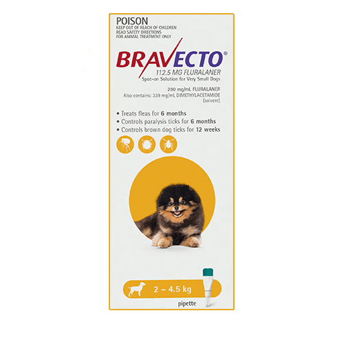 Bravecto Spot-On Dogs Yellow